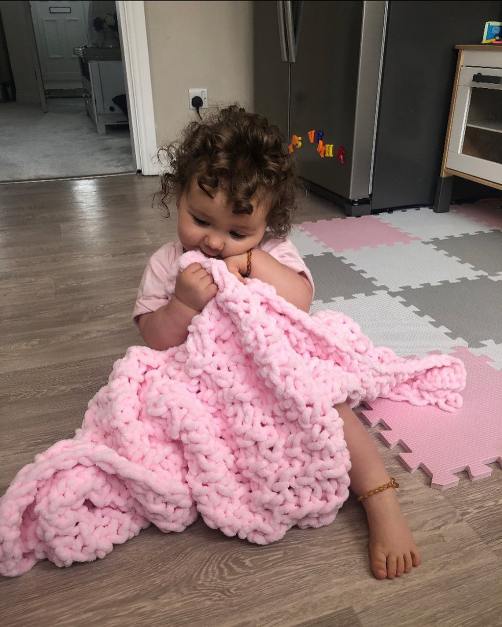 Hand Knitted Toddler Blanket
