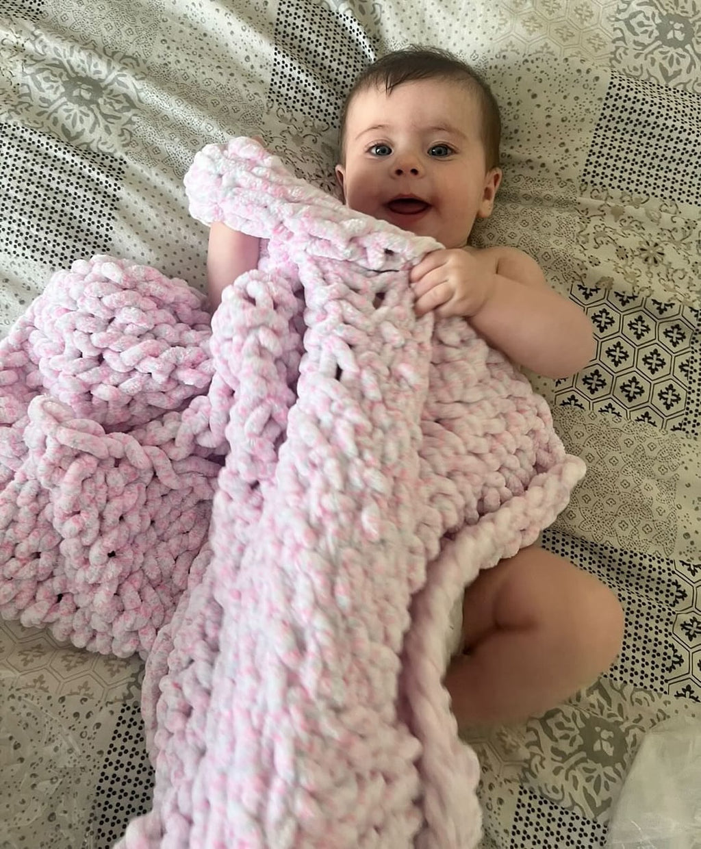 Hand Knitted Toddler Blanket