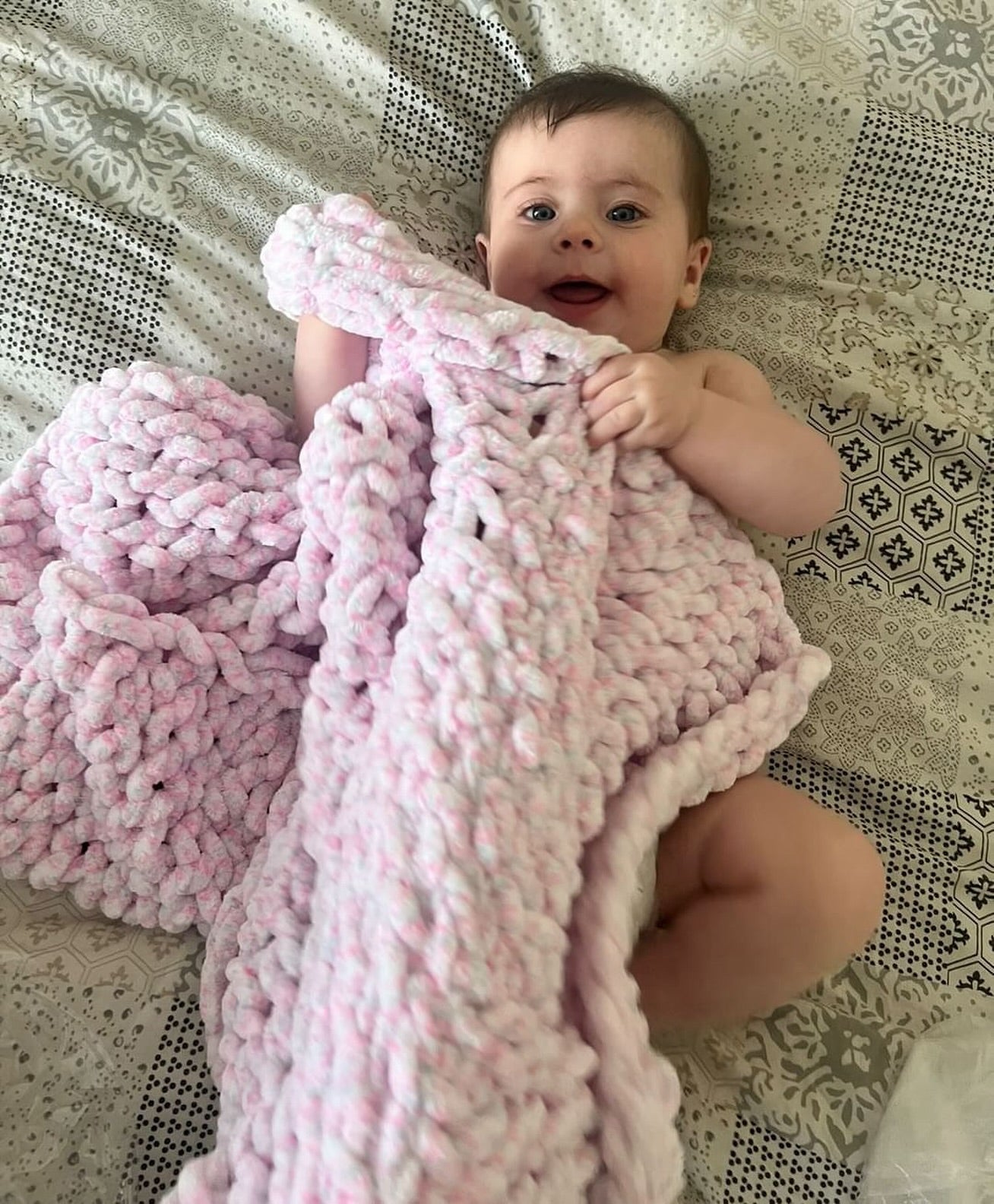 Hand Knitted Toddler Blanket