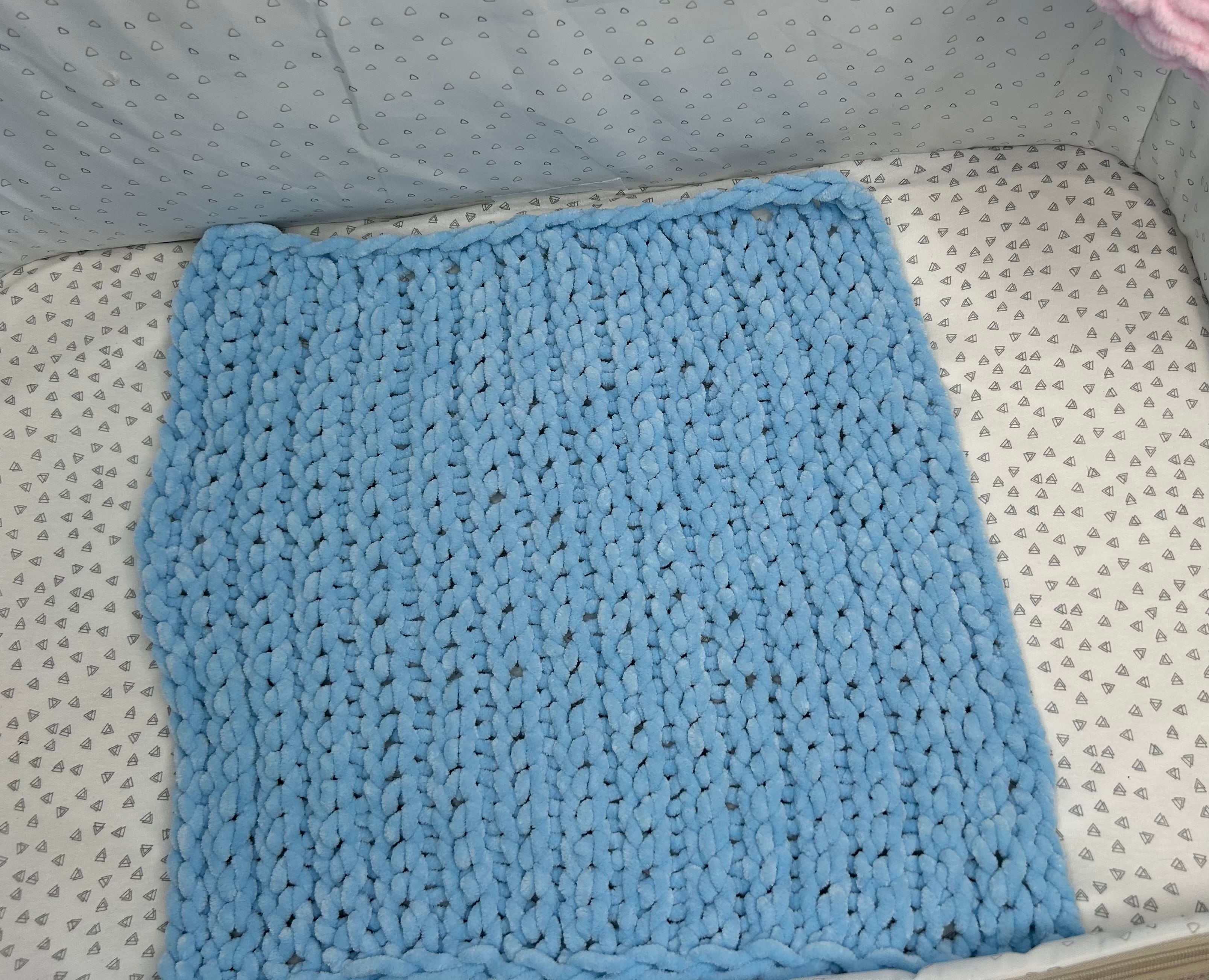 Misknit - Sky Blue Baby Blanket Snuggler