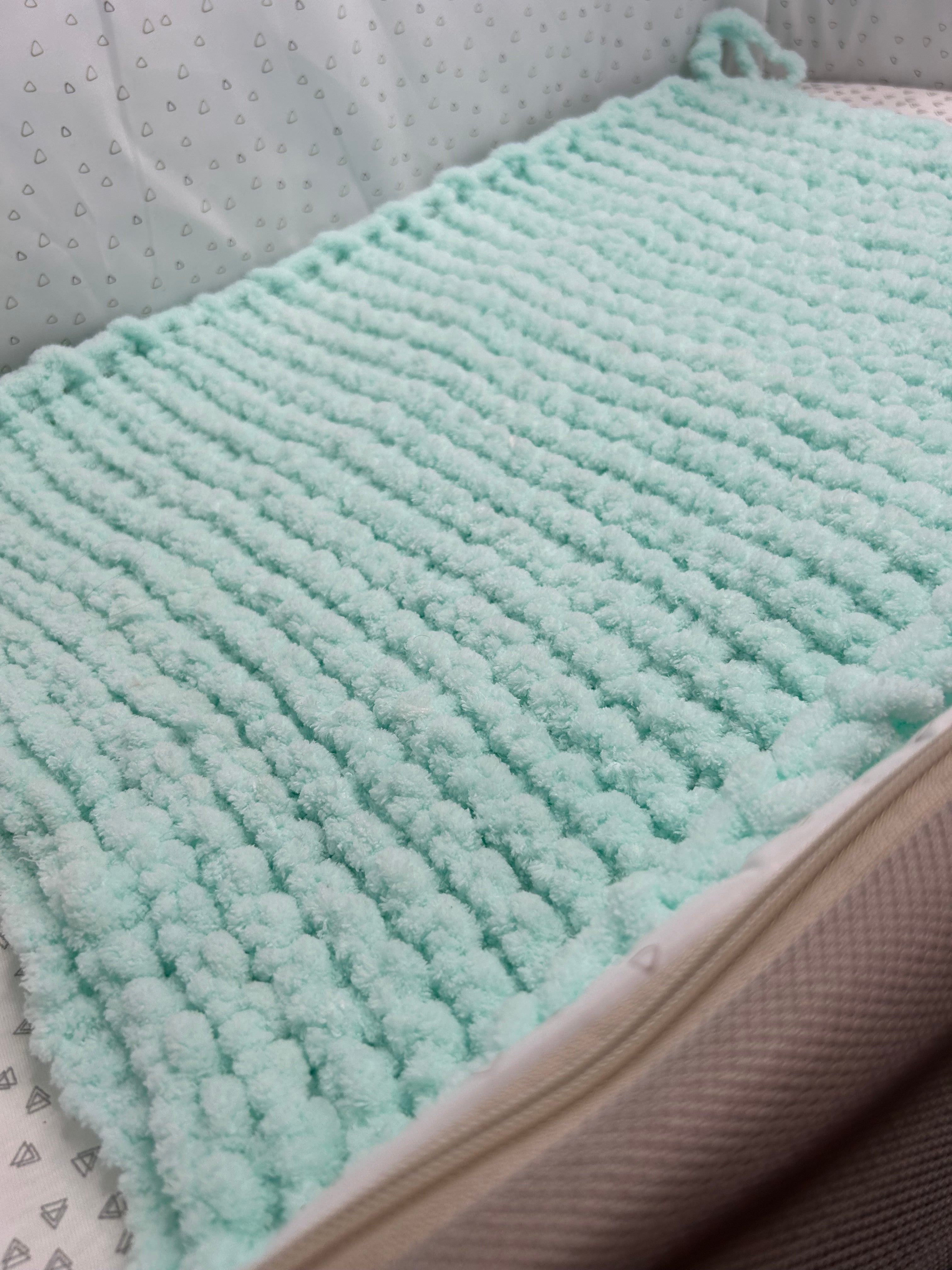 Misknit - Mint Blanket with Dummy/Teether Loop