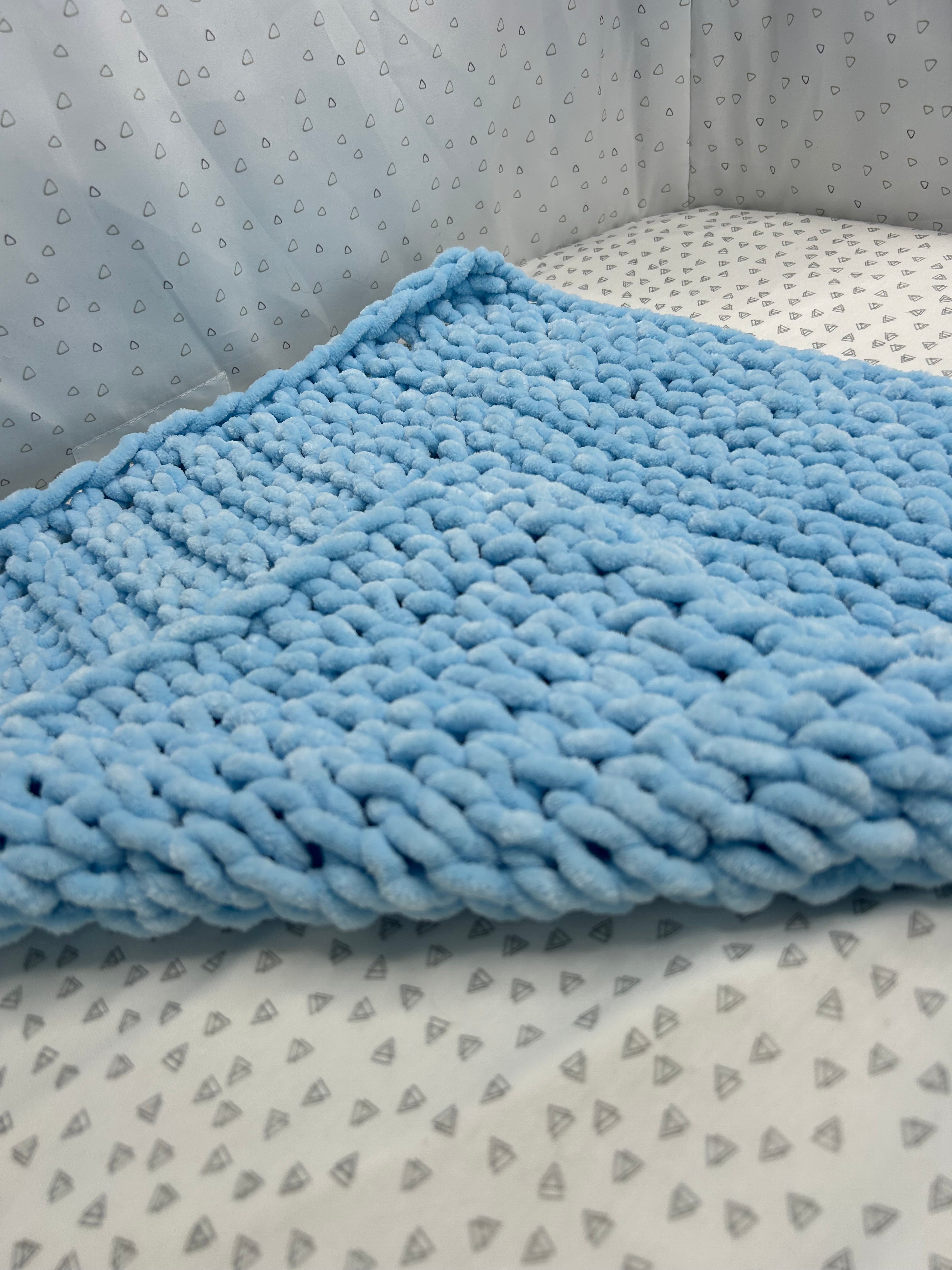Misknit - Sky Blue Baby Blanket Snuggler
