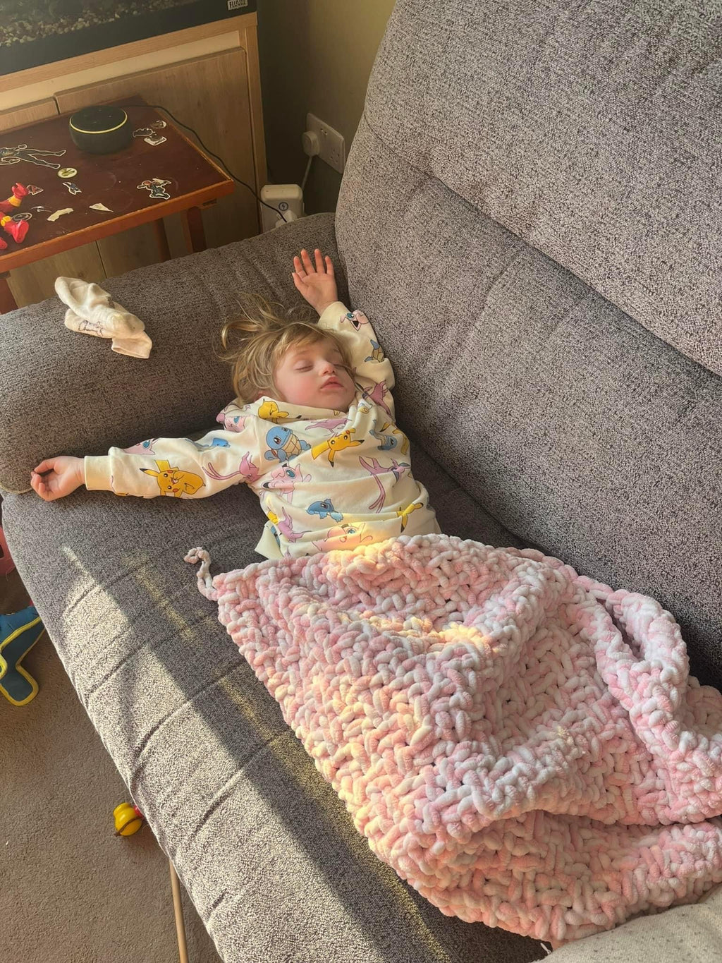 Hand Knitted Toddler Blanket