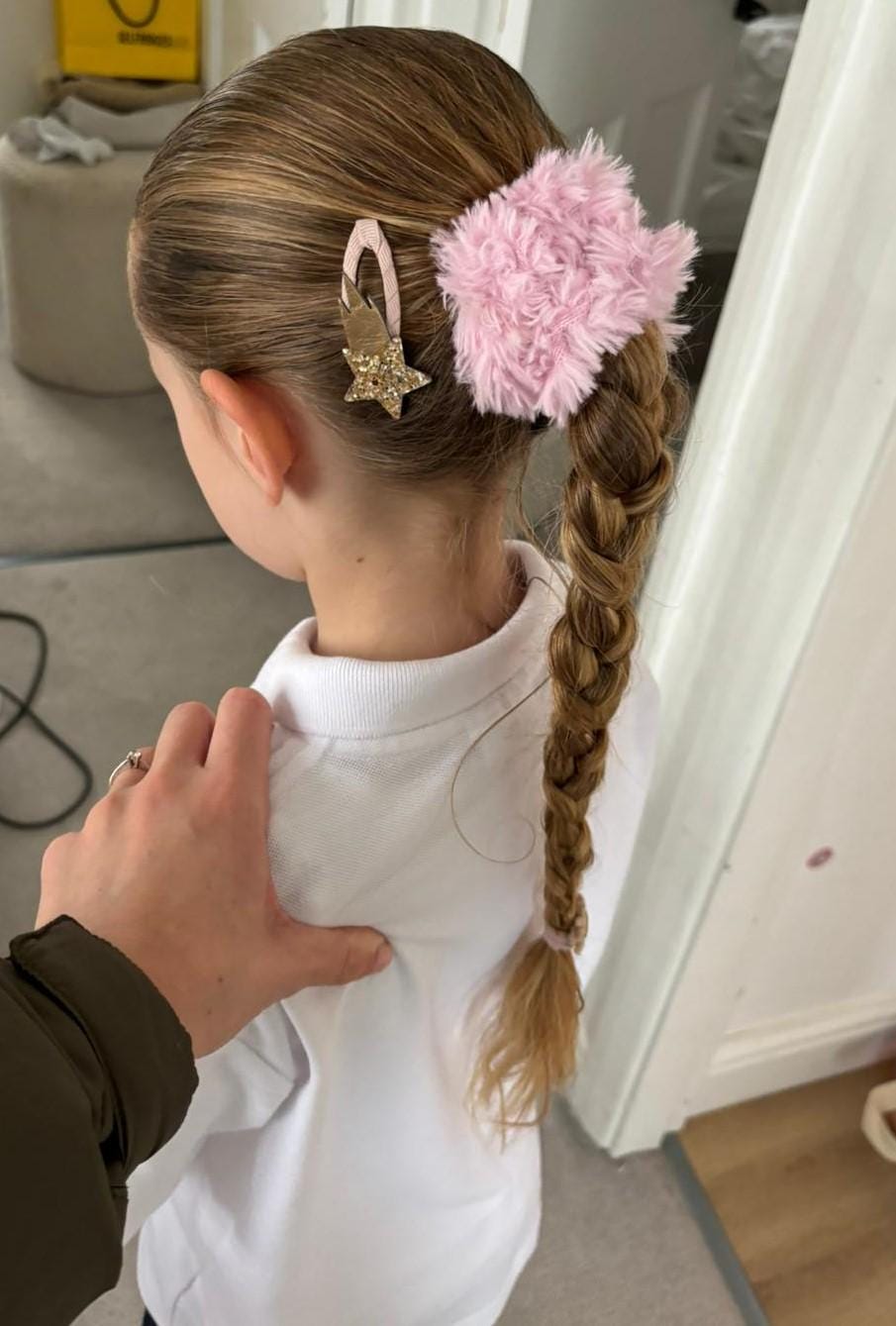 Handmade Crocheted Faux Fur/Fluffy Scrunchie Hair Tie