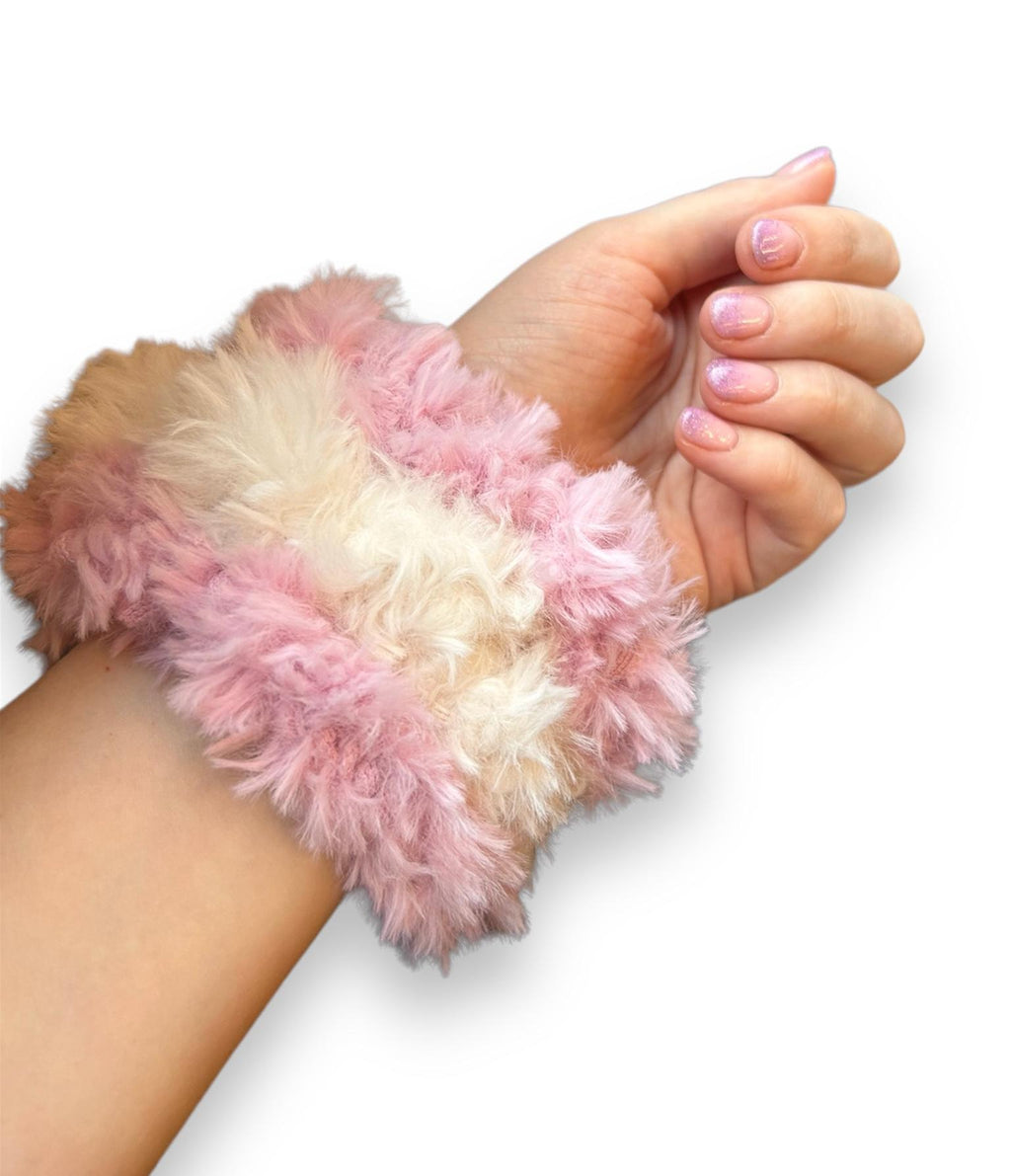 Handmade Crocheted Faux Fur/Fluffy Scrunchie Hair Tie