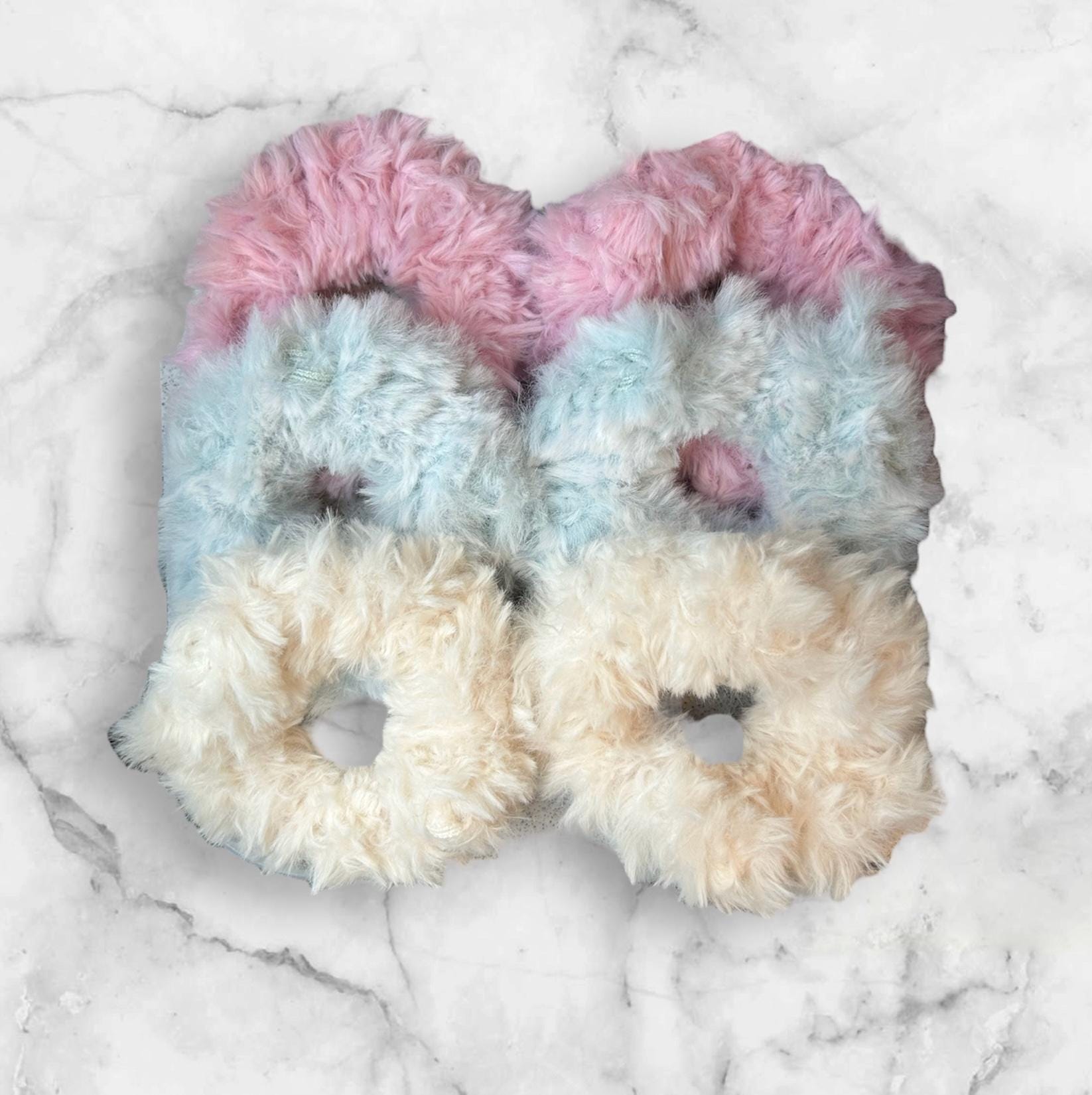 Handmade Crocheted Faux Fur/Fluffy Scrunchie Hair Tie